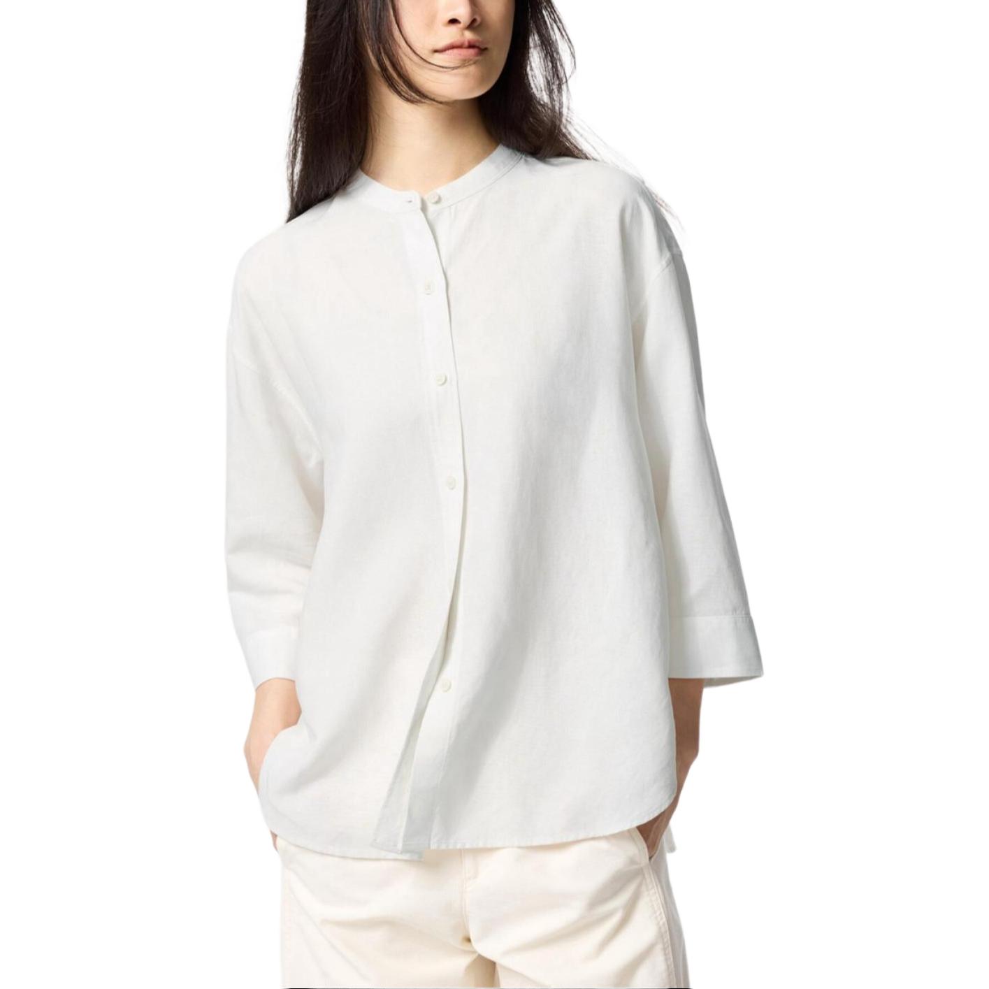 

UNIQLO Женская слоновая кость рубашка