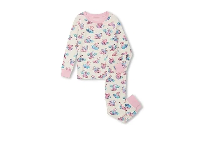 Пижама хлопковая с принтом Cotton Pajamas Set Hatley Kids, Off-White