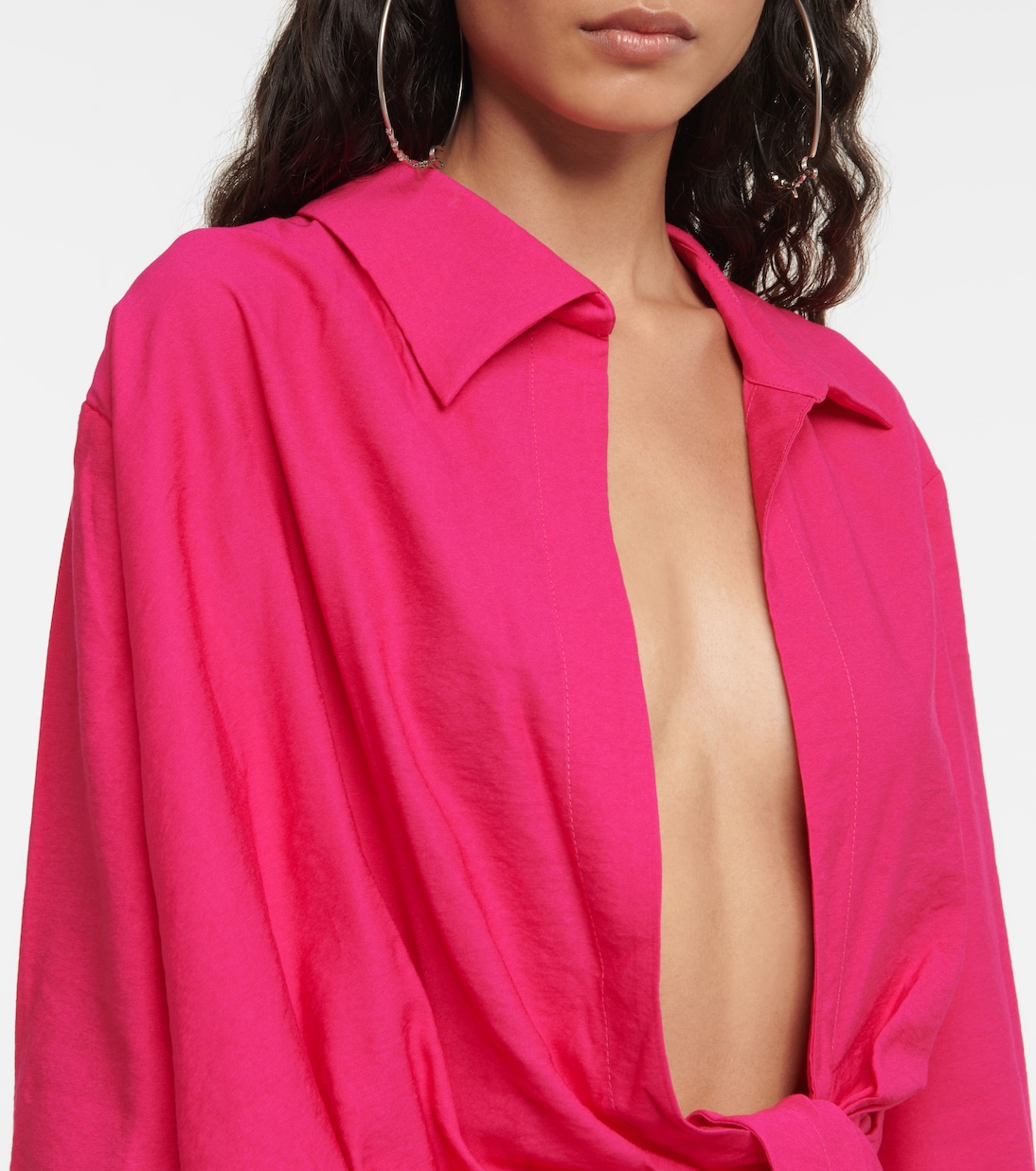 Рубашка La Chemise Bahia с завязками Jacquemus, розовый — фото 4
