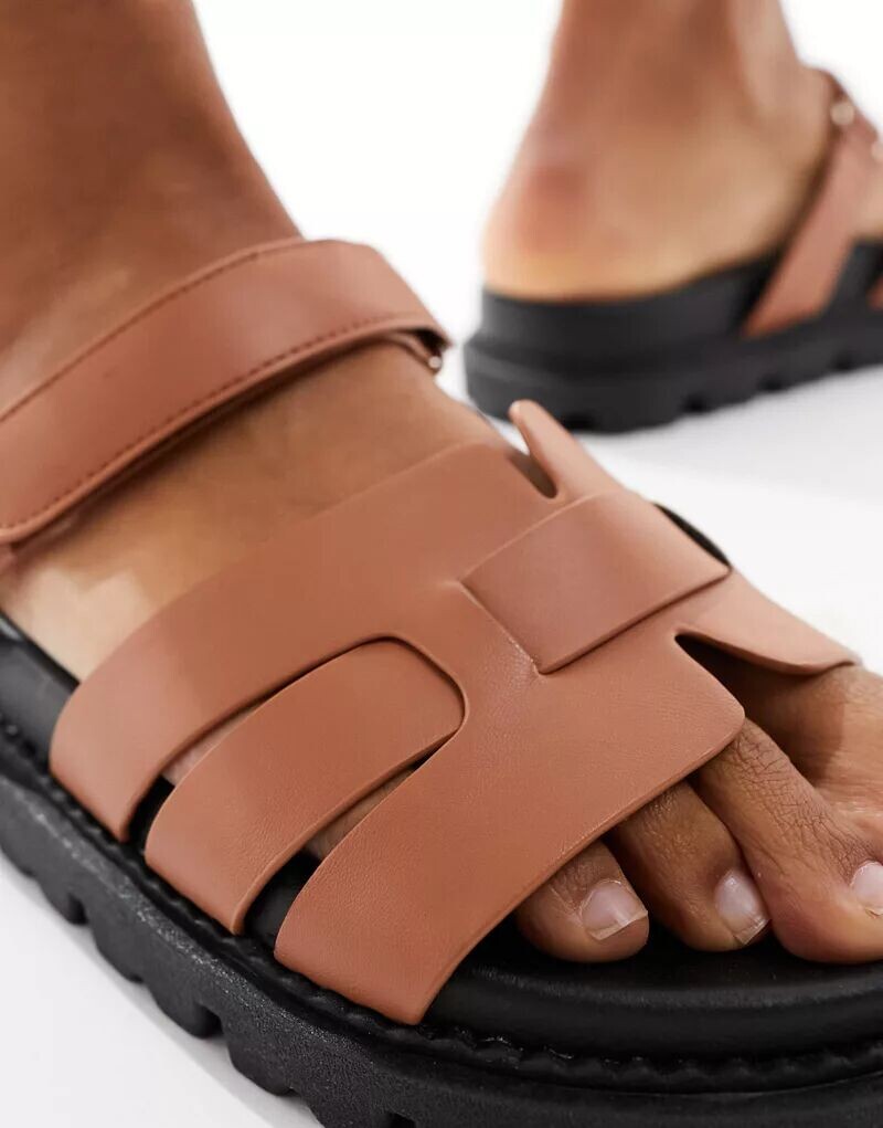 Светло-коричневые сандалии Simmi London Adelle SIMMI Shoes — фото 3