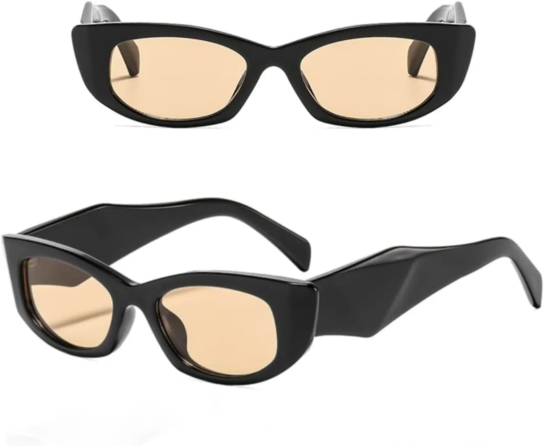 

Солнцезащитные очки с защитой UV400 | Линзы цвета «кошачий глаз» | Для женщин и мужчин, для занятий спортом на открытом воздухе и путешествий DSVIGF, Black Grey