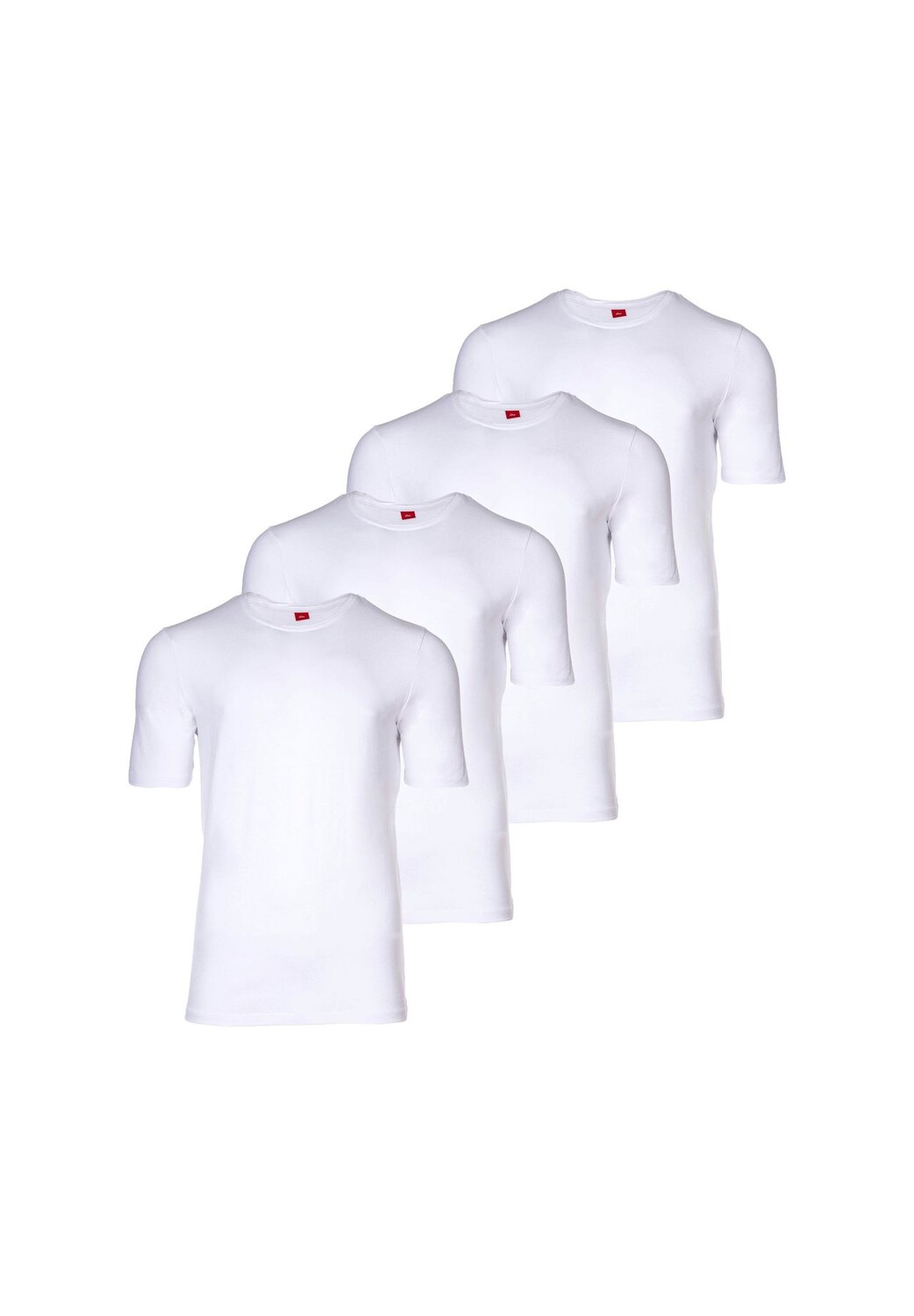 

Мужская футболка, 4 шт – базовая, с круглым вырезом, однотонная S.Oliver, белый