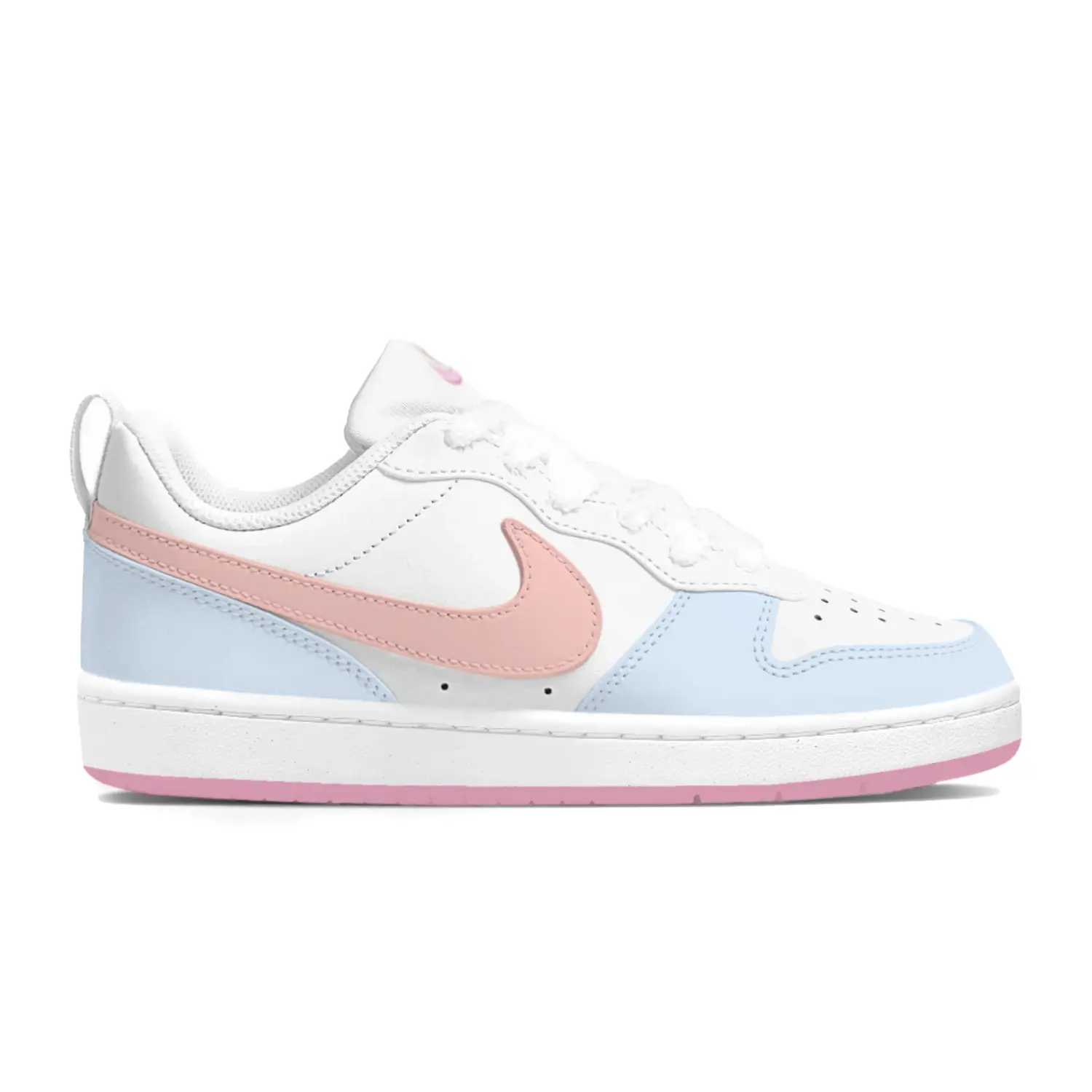 Nike Кроссовки для скейтбординга Court Borough Sea Salt Soda Low top Kids' синий розовый для подростков — фото 3