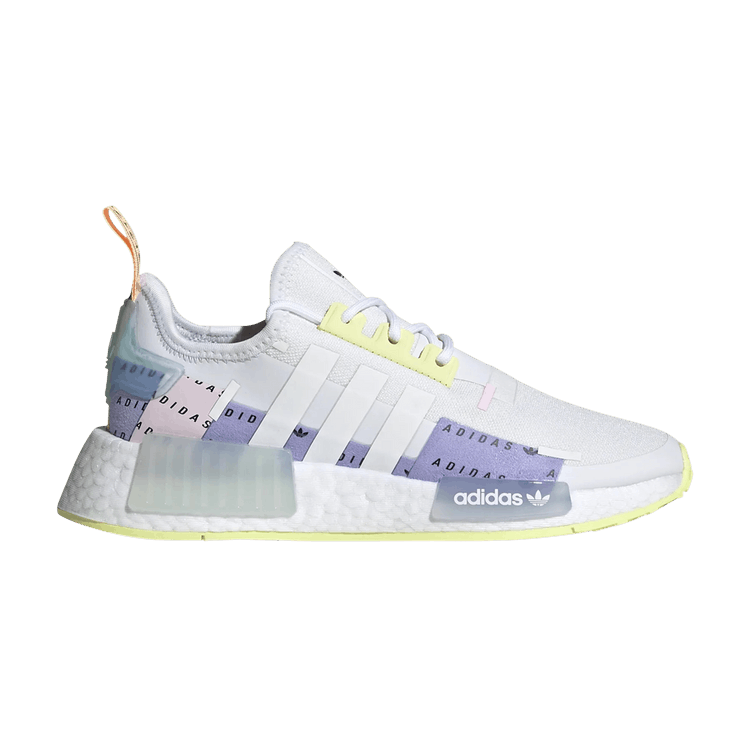 

Кроссовки adidas NMD_R1 Refined J 'All Over Logo - White Pulse Yellow', белый