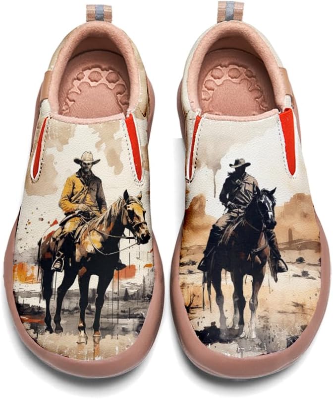 

Мужские кожаные лоферы Onehorse, слипоны для повседневной носки и путешествий, ковбойская раскрашенная обувь, Cowboy_8