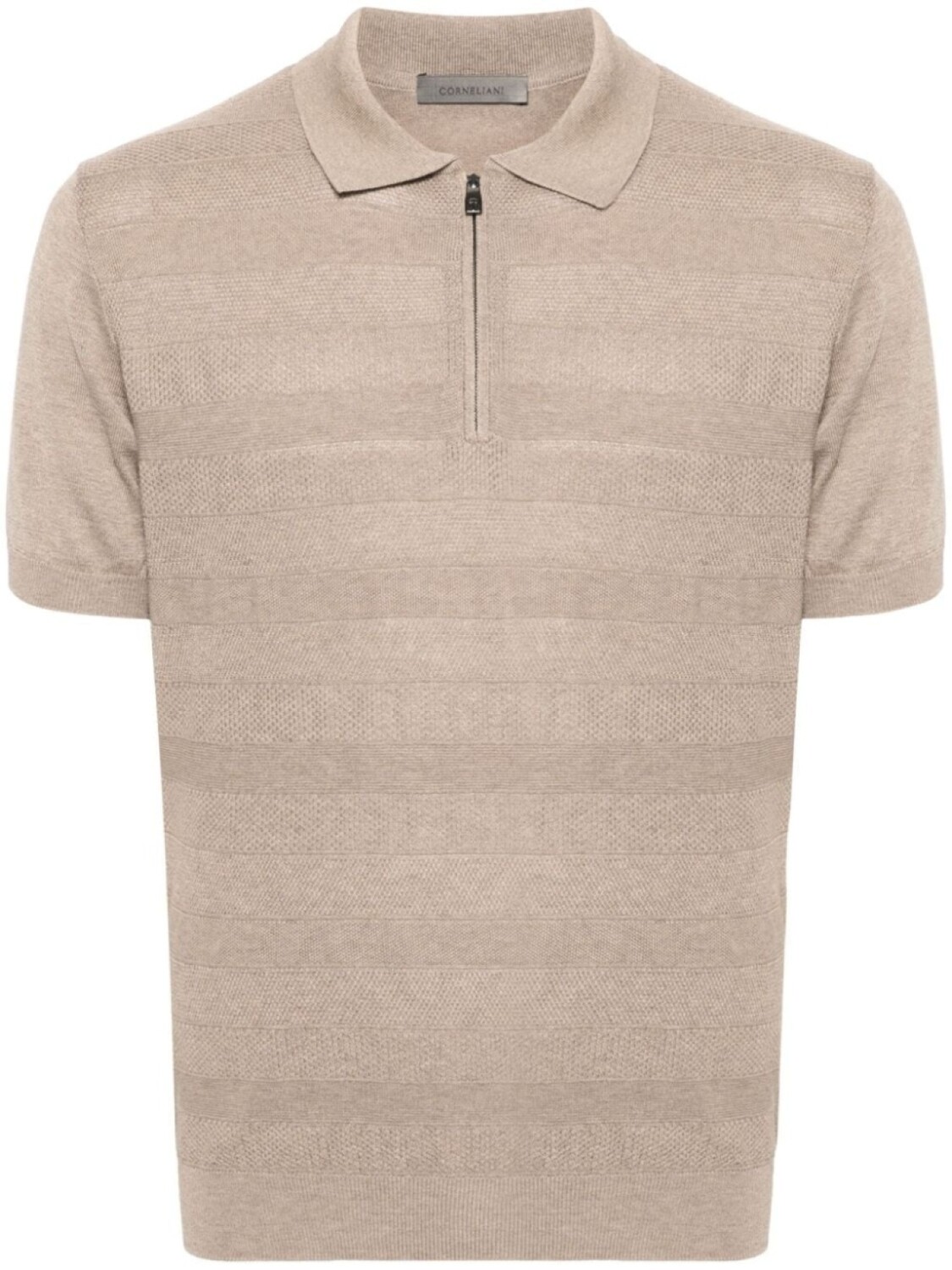 

Corneliani рубашка поло в рубчик, нейтральный цвет