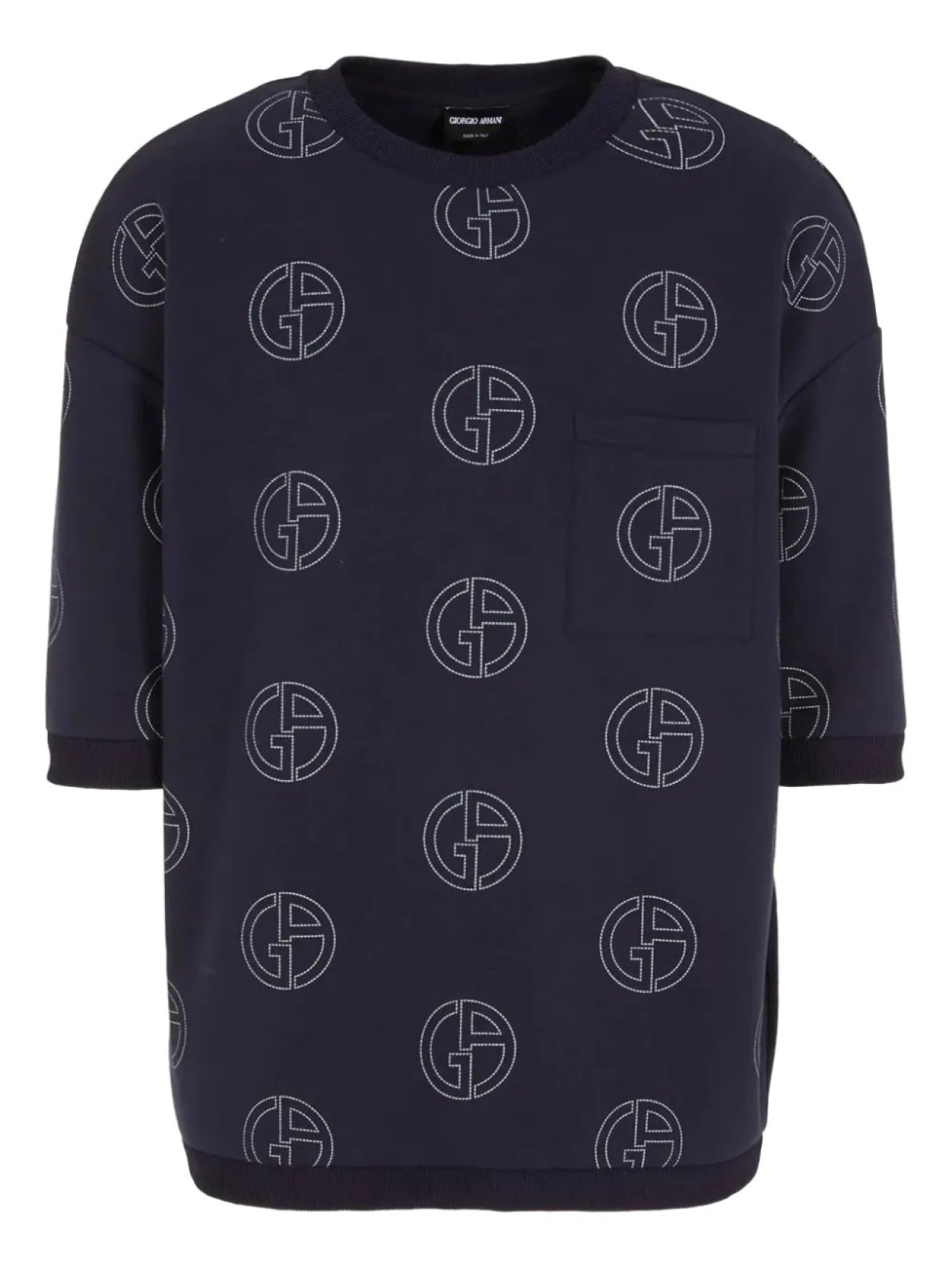 

Толстовка с монограммой Giorgio Armani, черный