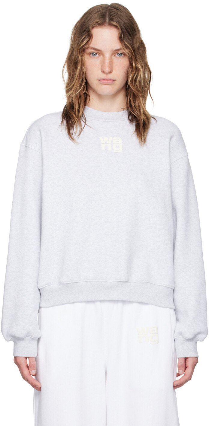 

Серая толстовка Bonded Puff с логотипом alexanderwang.t
