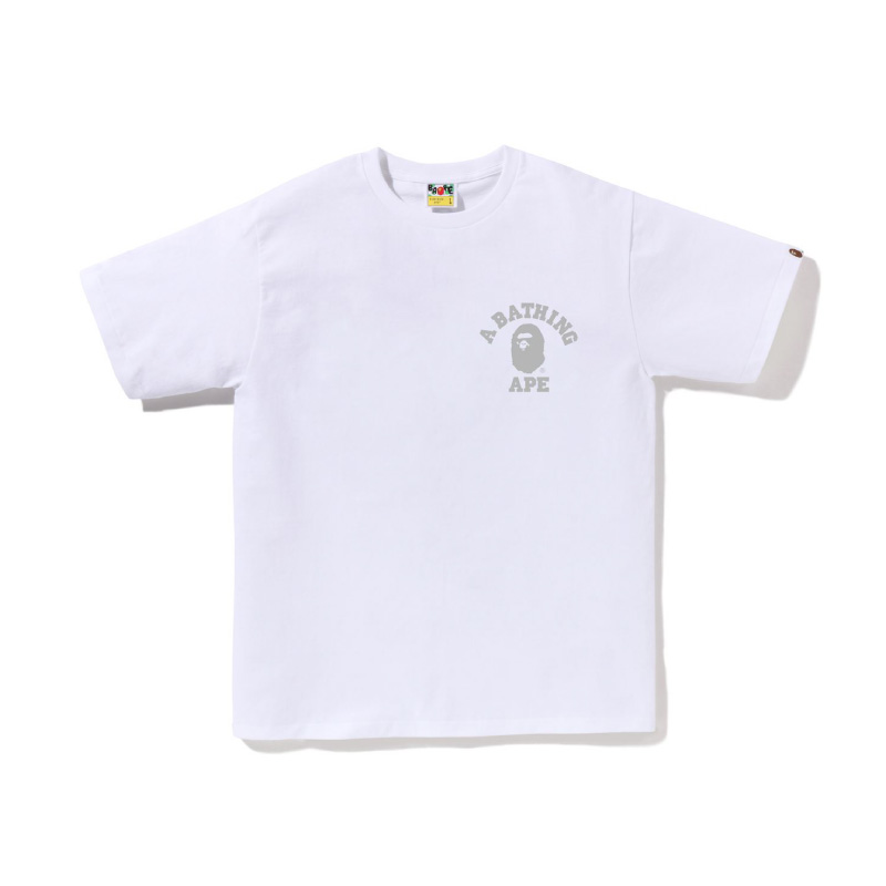 Футболка Bape Honeycomb Camo College Ats A BATHING APE, белая WHK — фото 4