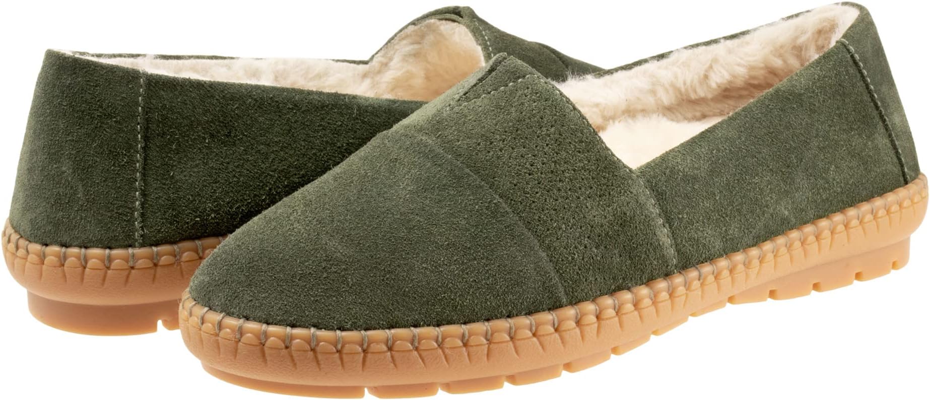 

Тапочки Trotters Ruby Plush, цвет Dark Green Suede