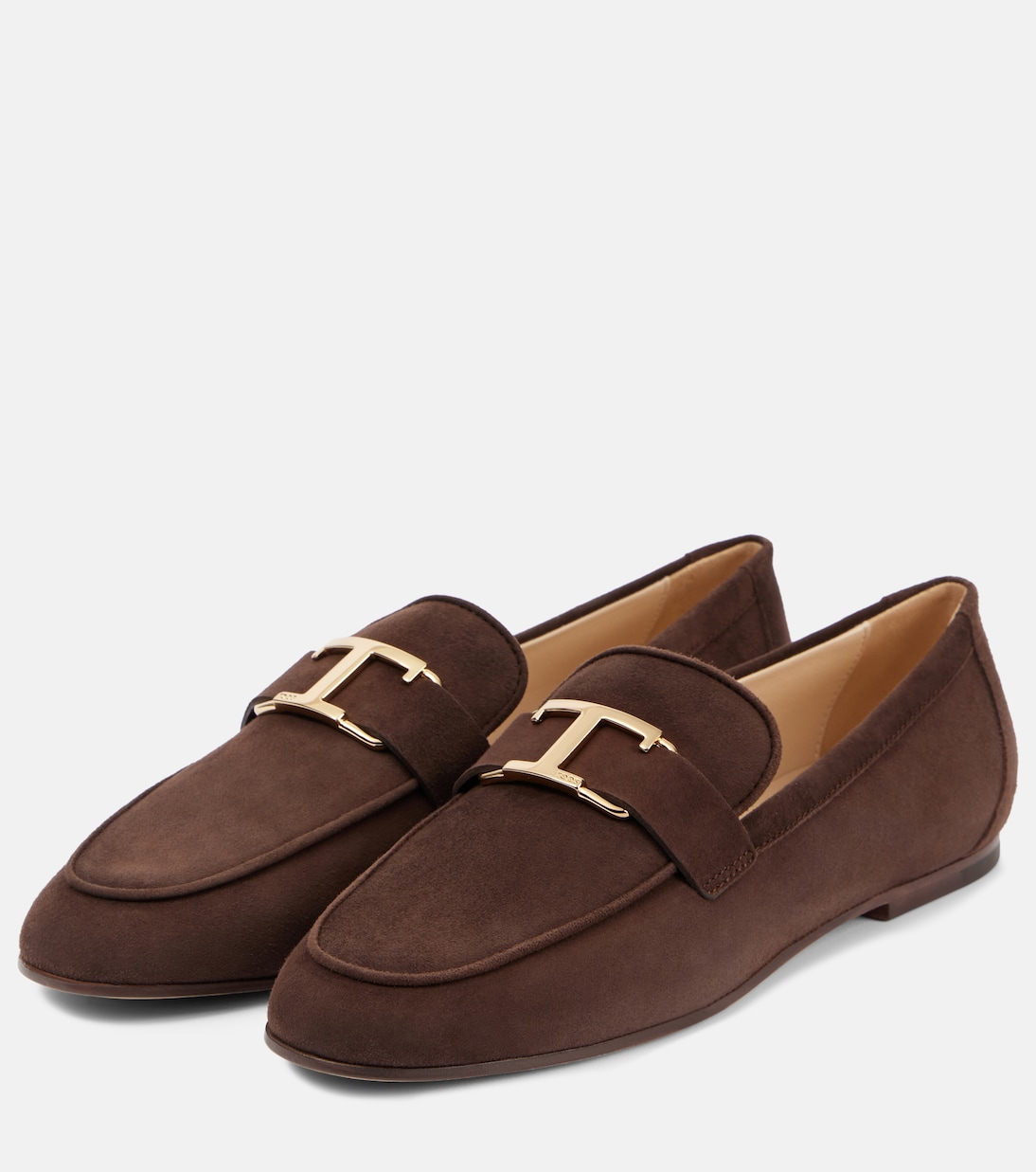 Замшевые лоферы T-класса Tod's, Marrone Africa — фото 4