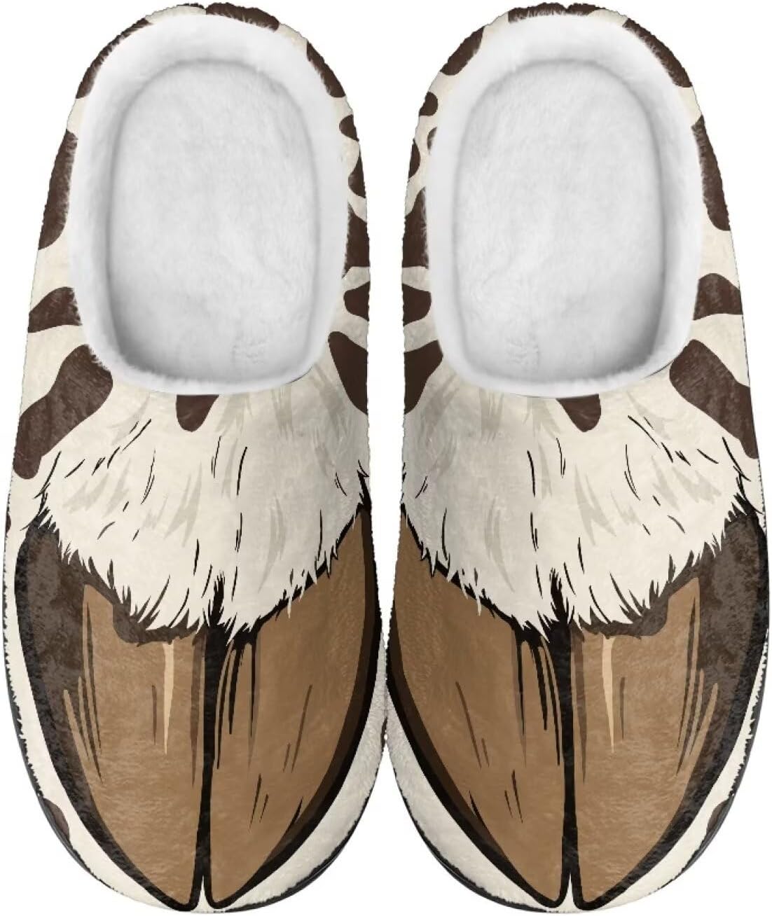 

Мужские и женские плюшевые тапочки для пары, фланелевые теплые мягкие уютные тапочки, домашние тапочки для спальни и улицы, размеры 3-15 Zcfygdx, Creative Cow Paw Pattern Print