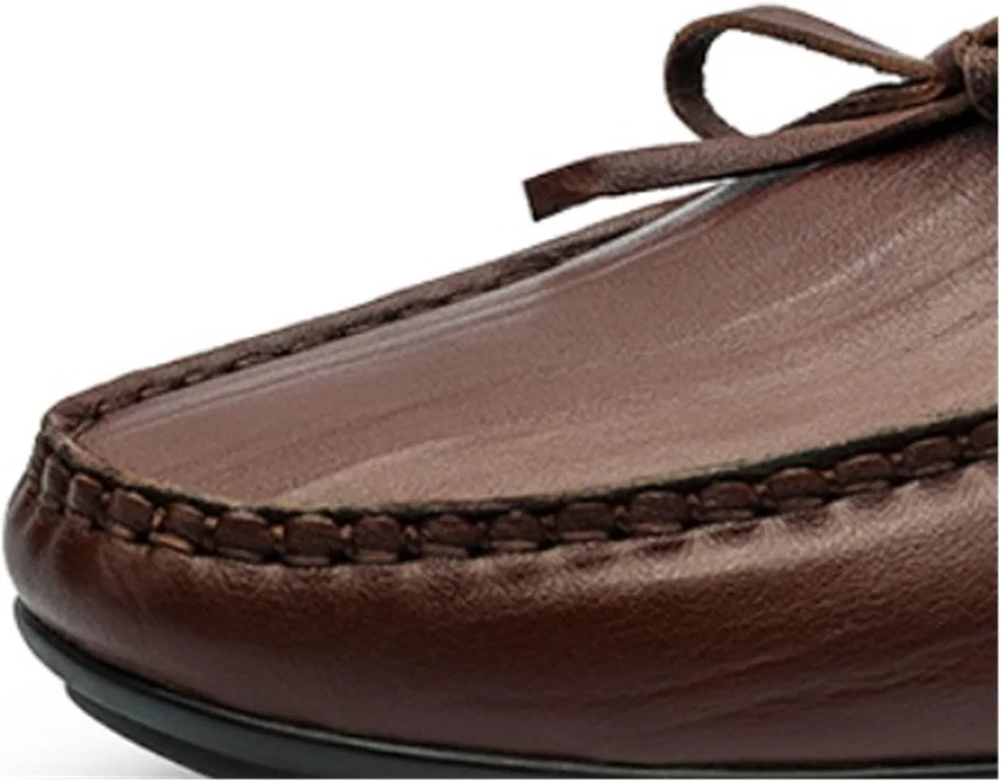 Туфли Herren Kleiderschuhe Großgröße lässige Lederschuhe Männer Slebringe echte Leder Männerschuhe Bequeme Mokassins Fahrschuhe (schwarz, 10,5) Generic, Braun — фото 2