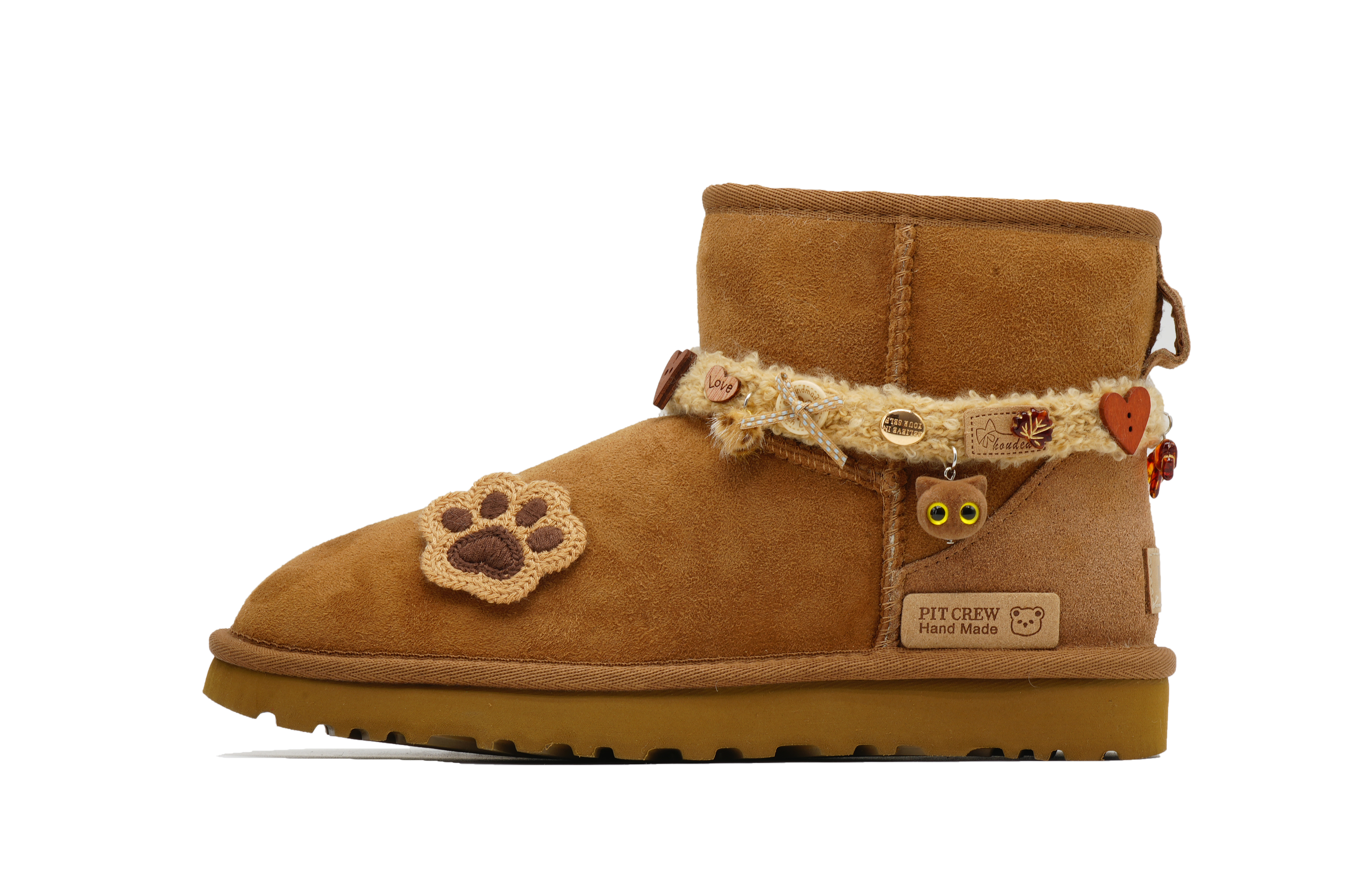 Угги UGG Classic Mini II с декором животных, коричневый
