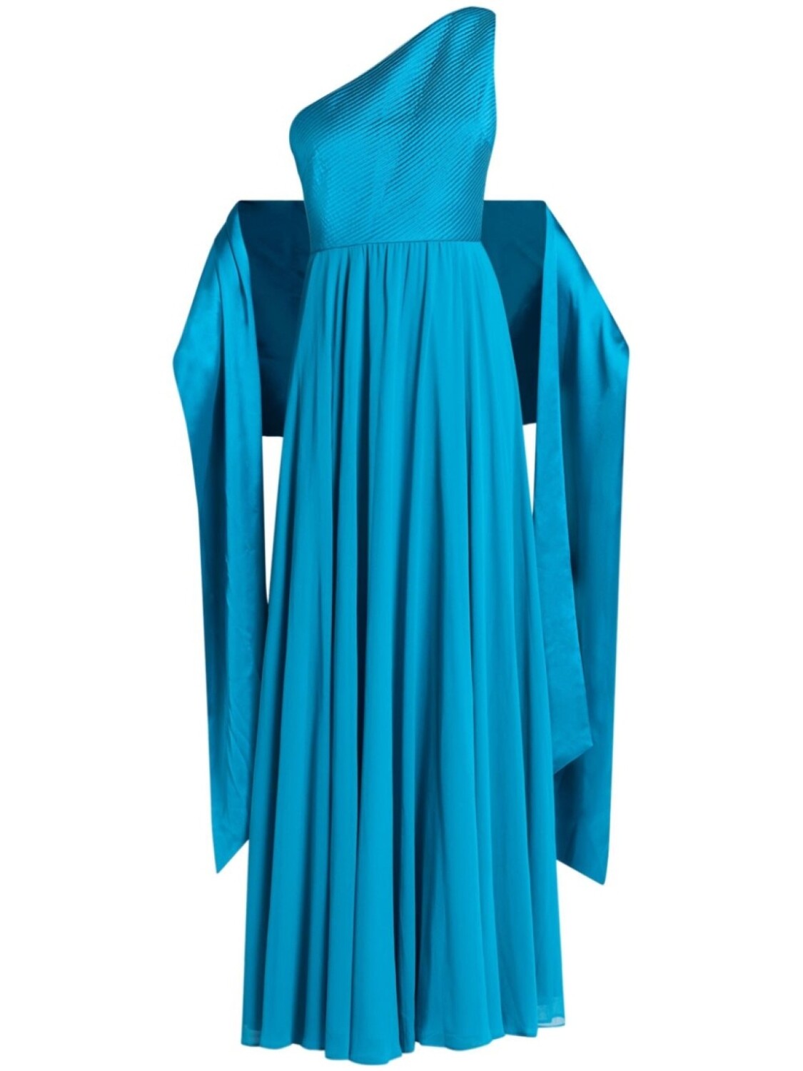 

Платье с поясом Badgley Mischka, синий