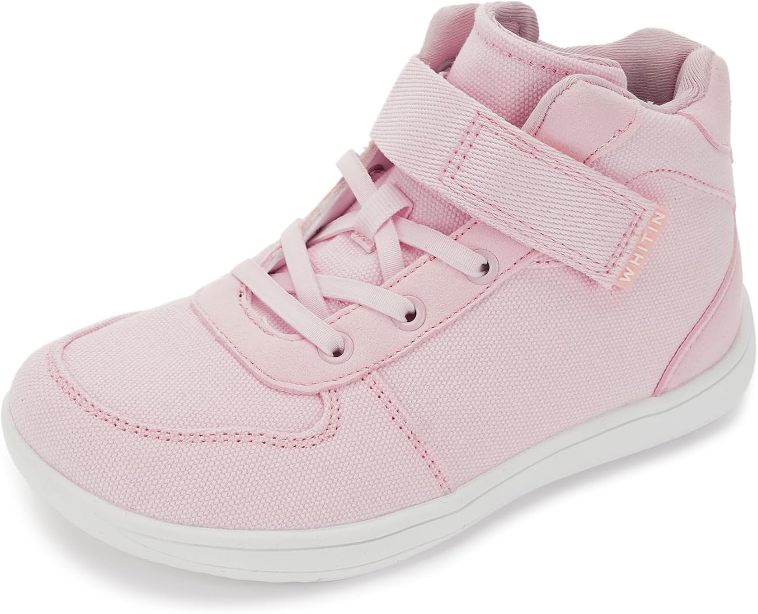 

Высокие кроссовки WHITIN для мальчиков и девочек, широкие, без перепада высоты подошвы, минималистичный дизайн, для детей младшего и старшего возраста, розовый