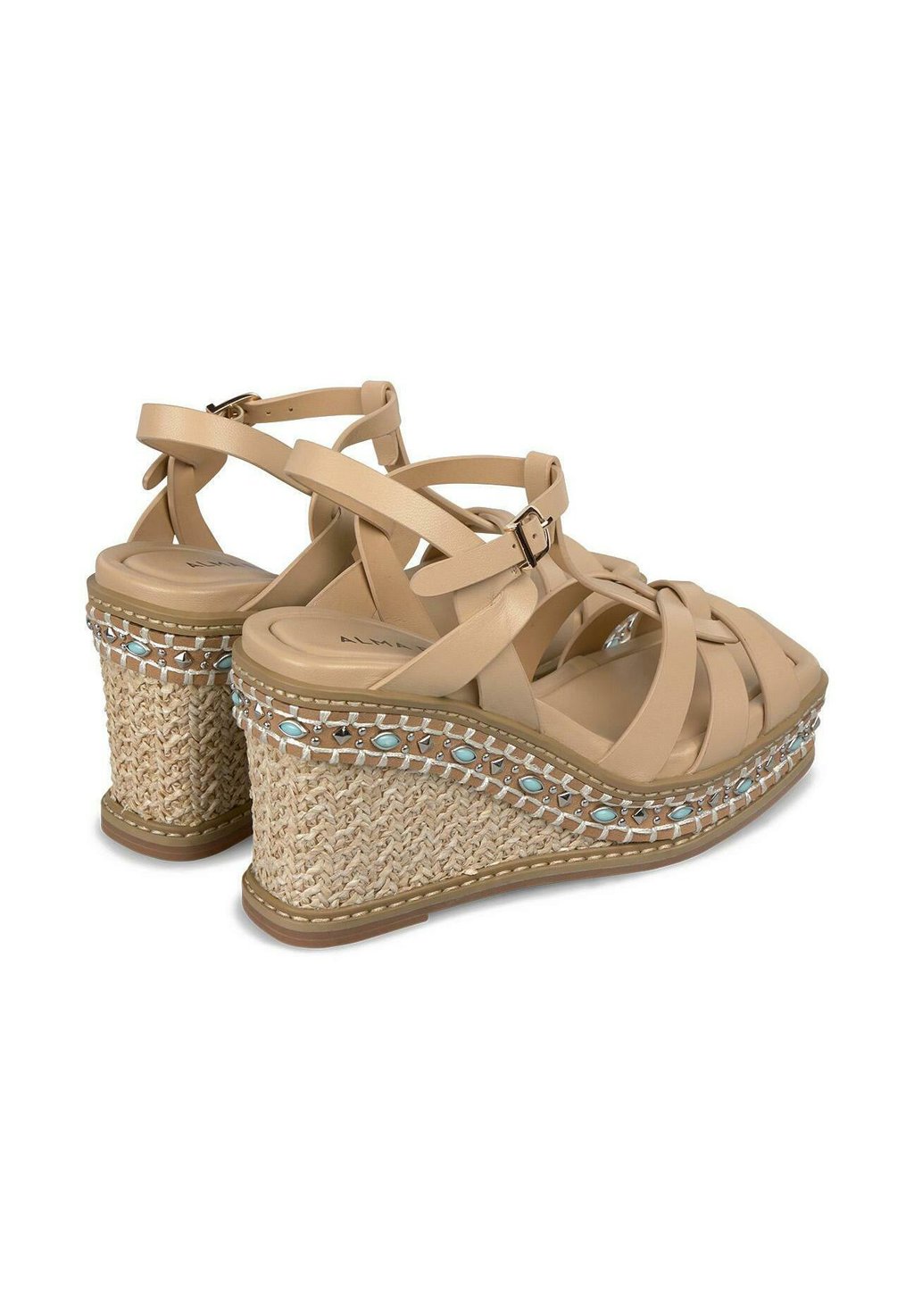 Босоножки на танкетке CIERRE CON HEBILLA - High heeled sandals Alma en Pena, светло-коричневый — фото 4
