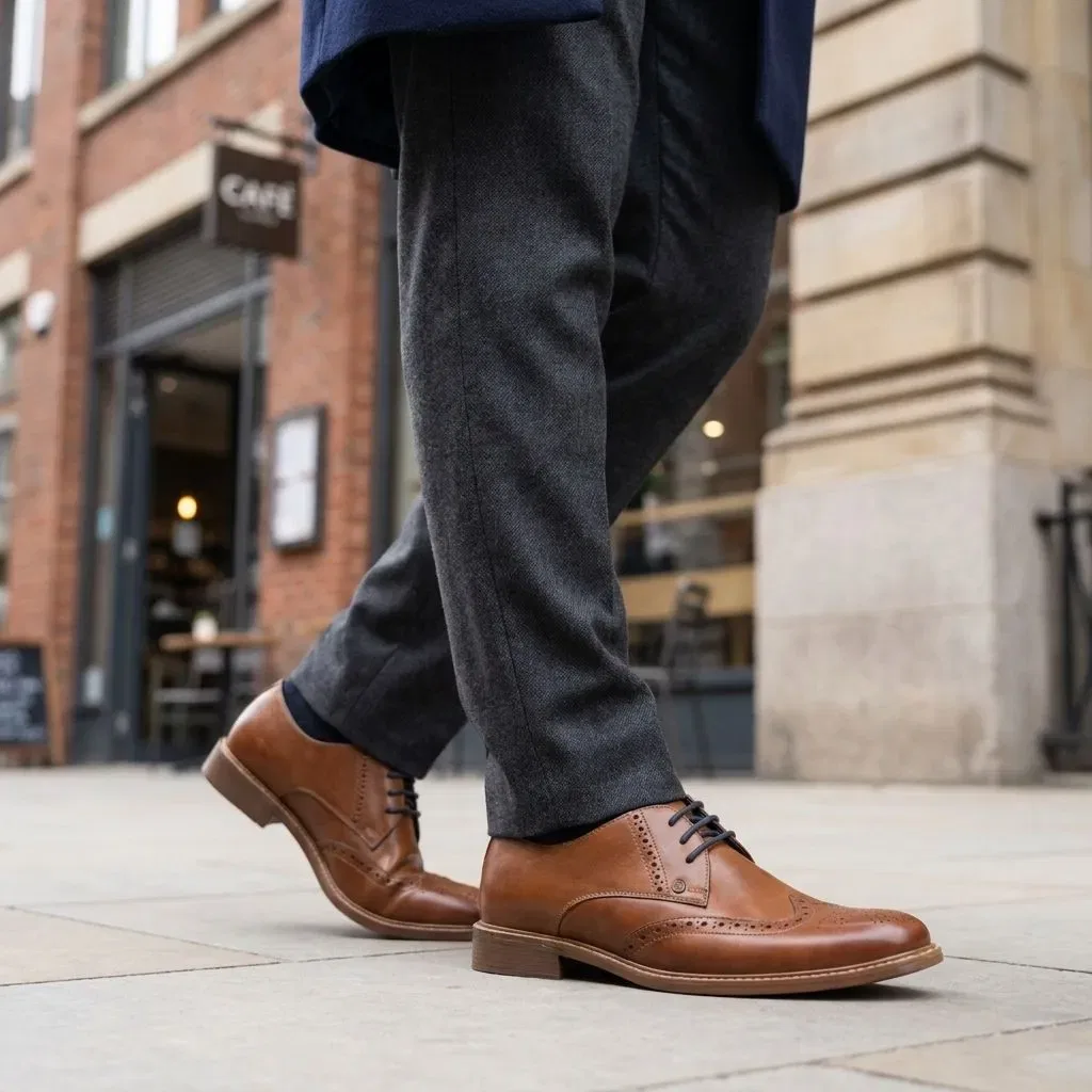 Оксфордские броги Wingtip Truclothing, бежевый — фото 2