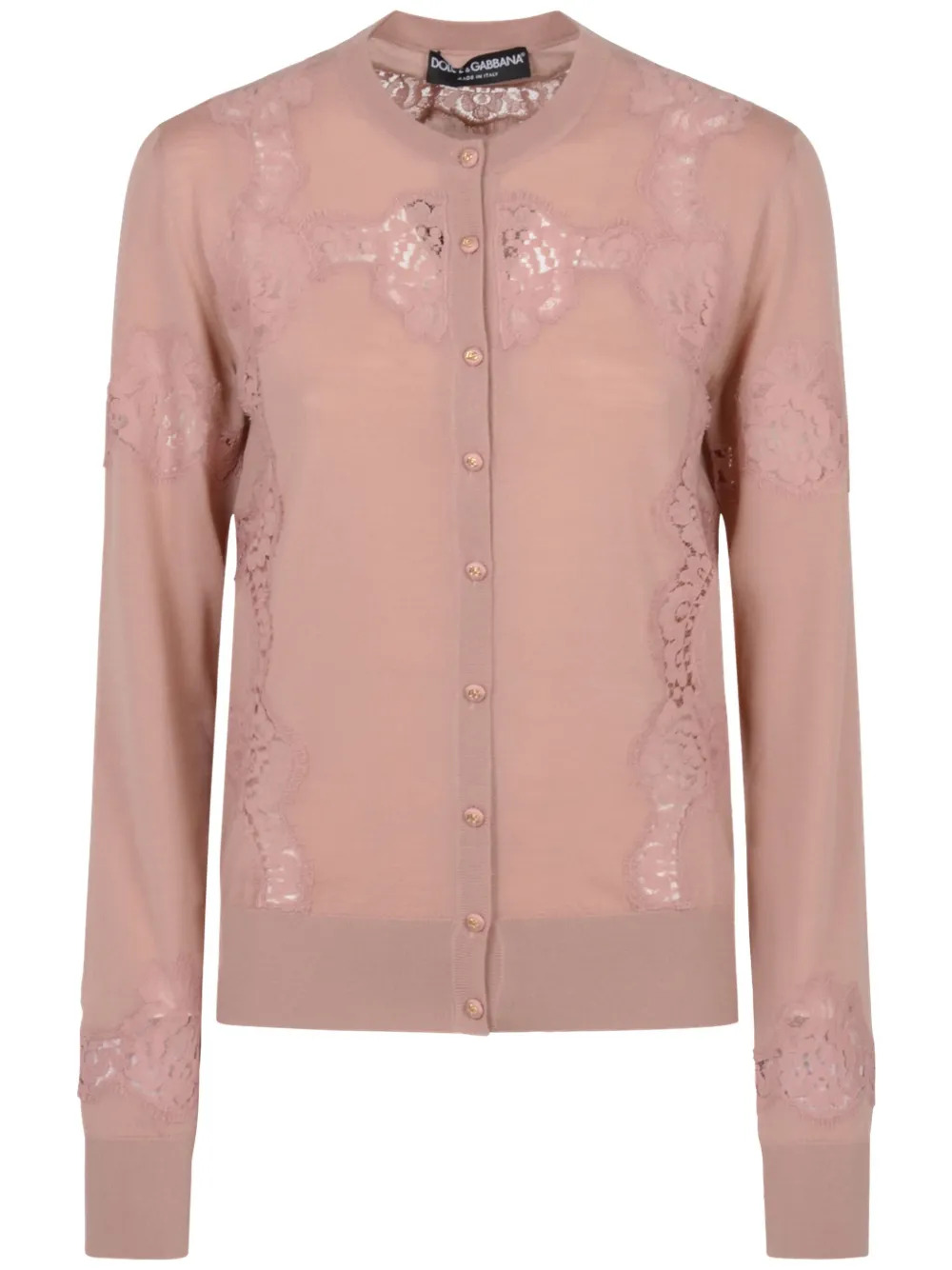 

Кардиган с кружевом Dolce & Gabbana, розовый