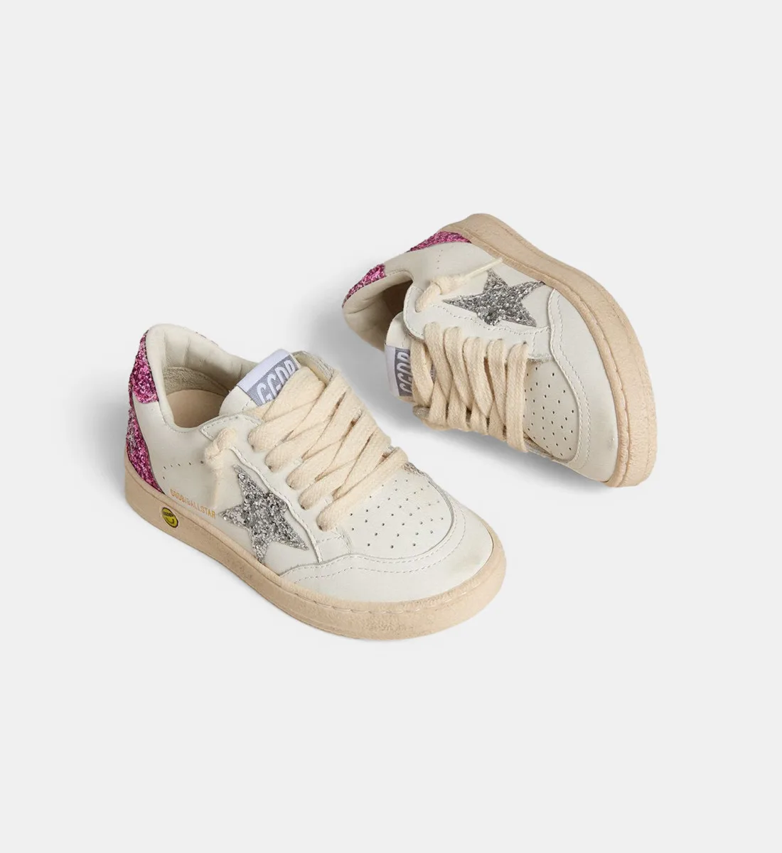 Низкие кеды Ballstar из телячьей кожи с пайетками GOLDEN GOOSE, мультиколор — фото 2