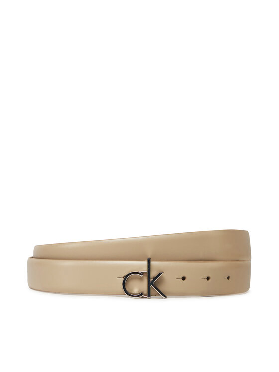

Женский ремень Ck Buckle Belt 3.0_Smooth K60K613156 Calvin Klein, бежевый