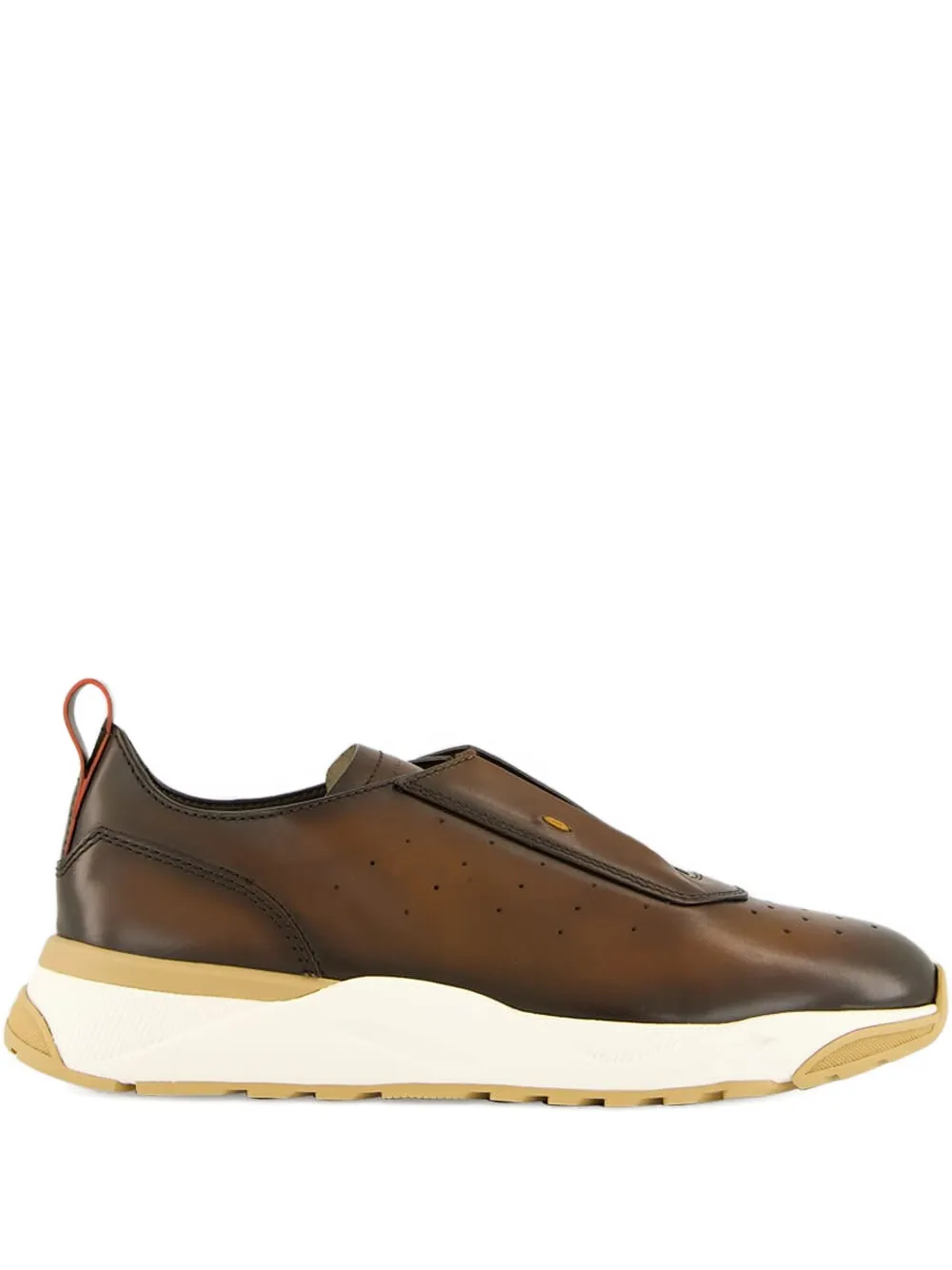 

Кожаные слипоны Santoni, коричневый