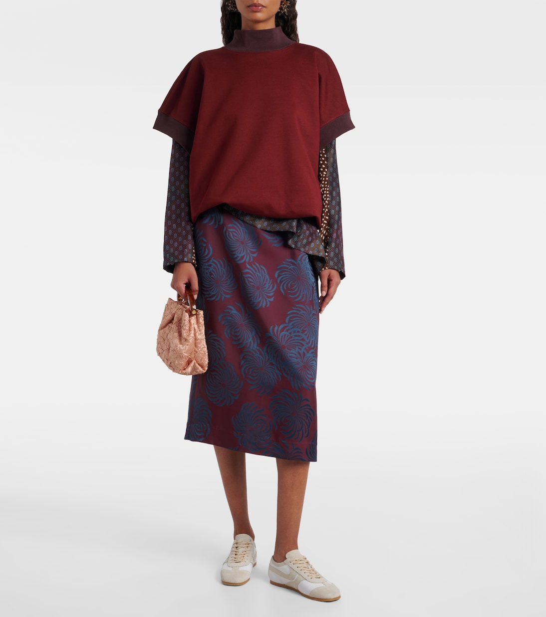 Кроссовки из кожи с замшевой отделкой Dries Van Noten, белый — фото 3