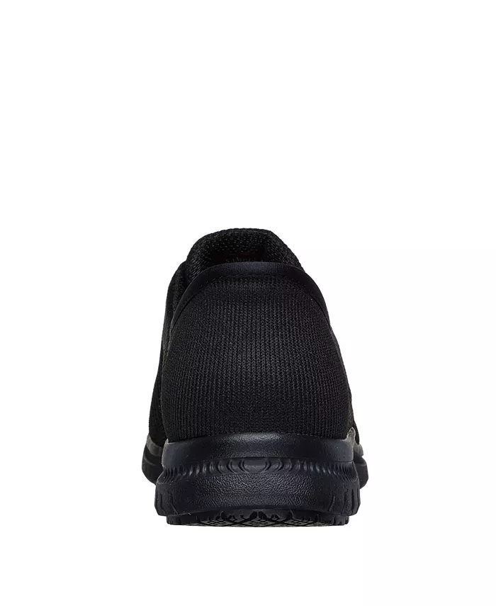 Женские рабочие слипоны с противоскользящей подошвой: Virtue - Valsea Work Sneakers от Finish Line Skechers, черный — фото 4