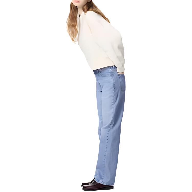 

UNIQLO Джинсы JW Anderson SS25 женские светло-голубые