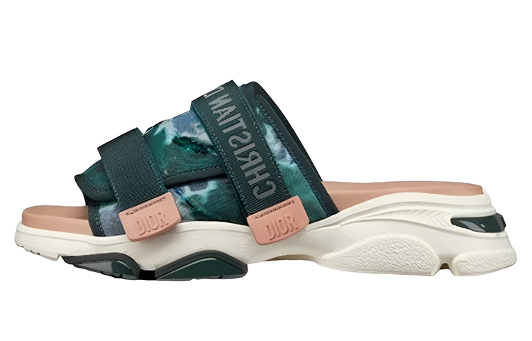 Женские тапочки Dior D-Wander, зеленый