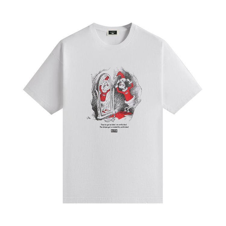 

Футболка Kith x The Grinch Santa Vintage Tee 'White', белый
