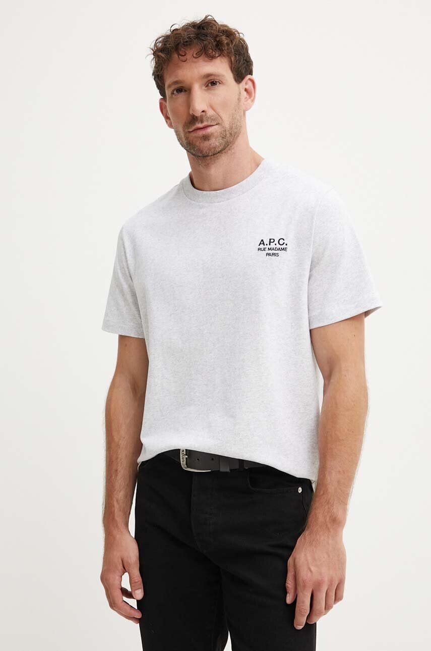

A.P.C. стандартная хлопковая футболка Rue Madame GOTS, серый