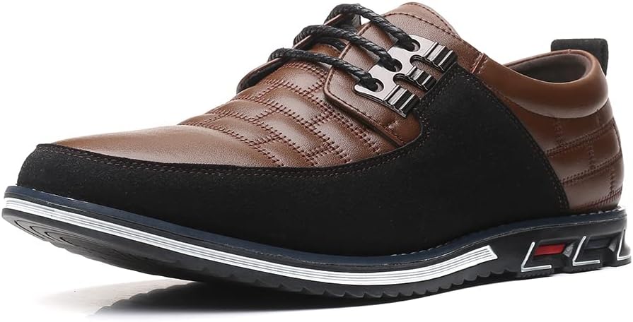 

Мужские повседневные лоферы Классические деловые кожаные лоферы Удобные дышащие кроссовки Aqixidx, Browna