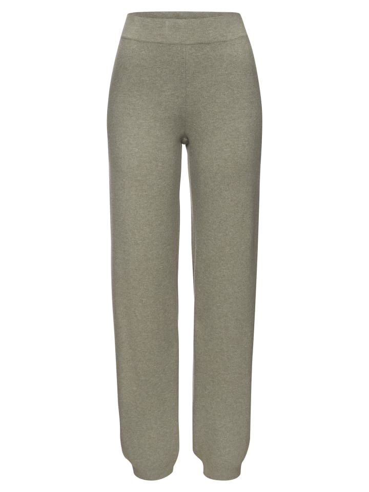 

ELBSAND Вязаные брюки оливкового меланжа