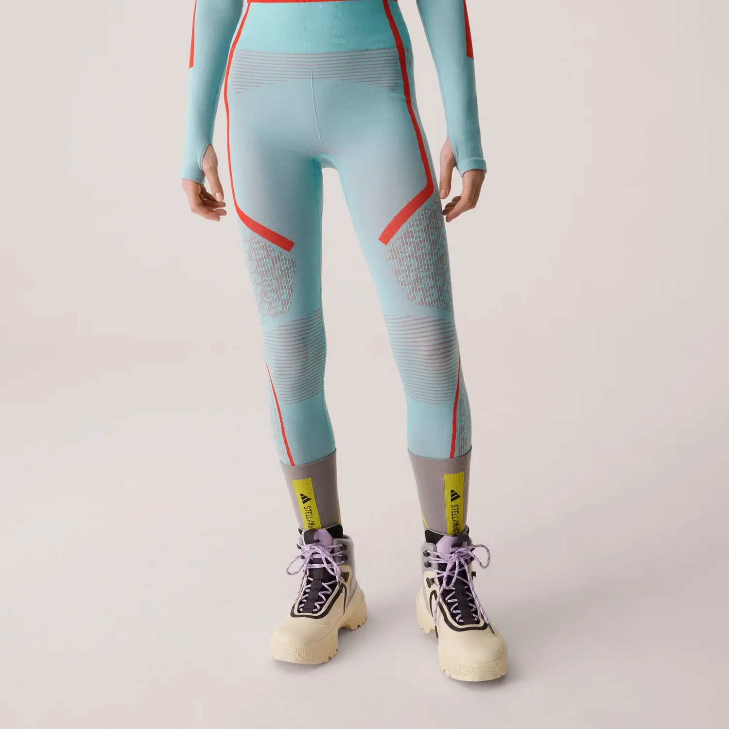 Stella McCartney X Adidas Женские Спортивные Штаны Простой Мятно-Зеленый — фото 4