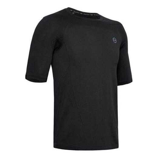 

Футболка men's rush seamless short sleeve black Under Armour, черный