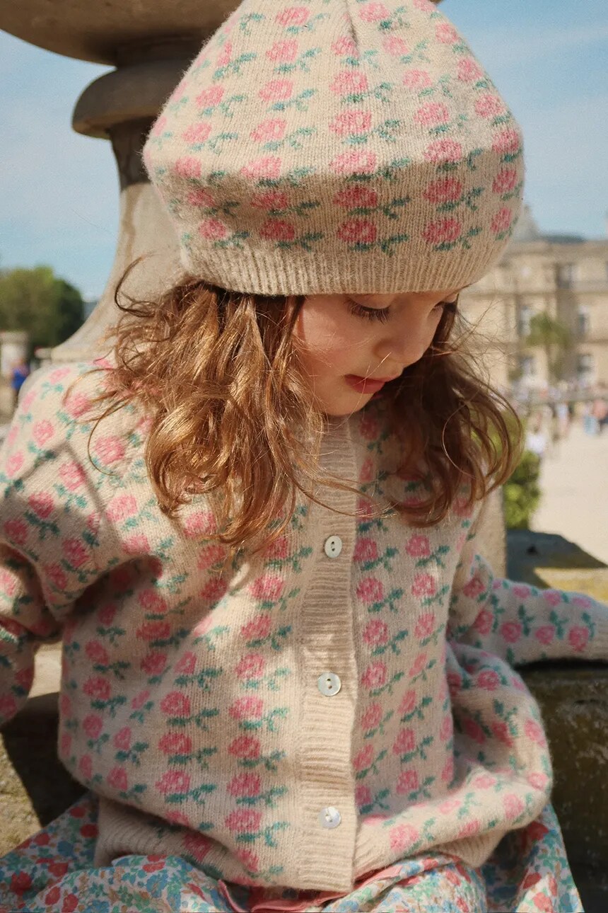 

Шерстяной кардиган детский BELOU KNIT CARDIGAN Konges Sløjd, бежевый