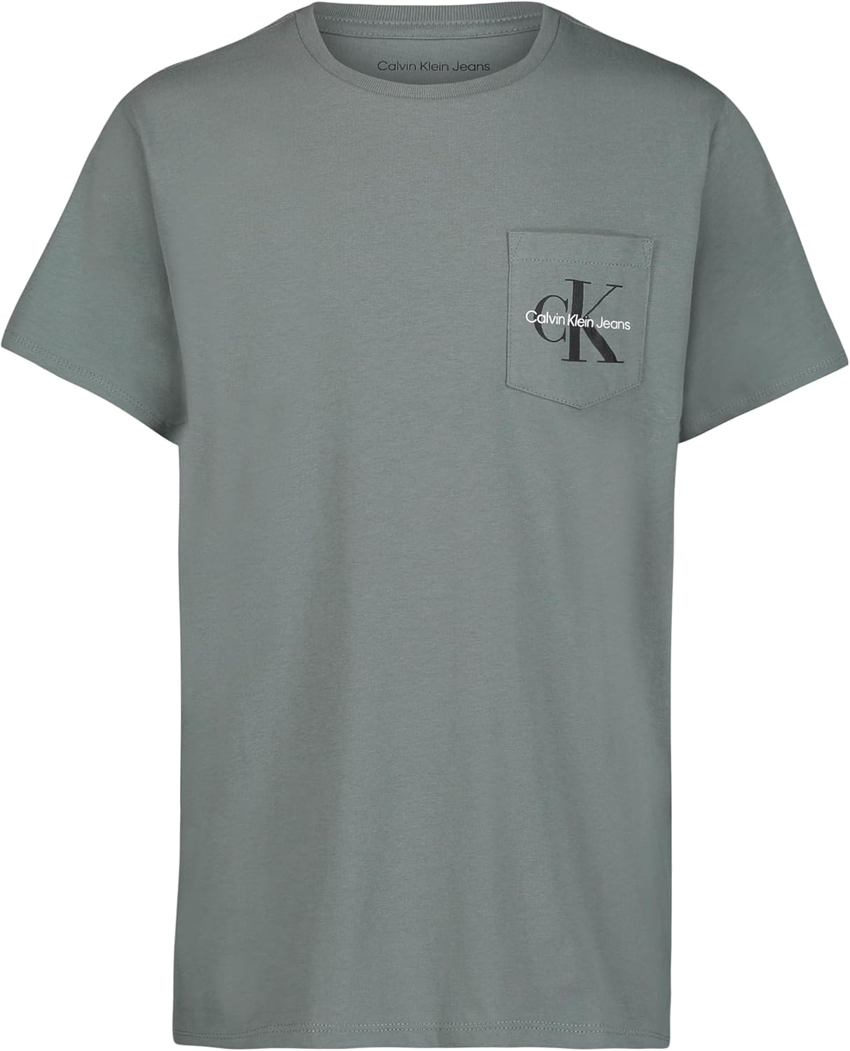 

Футболка Calvin Klein Boys с коротким рукавом, карманом, логотипом и круглым вырезом, мягкая, удобная, свободного кроя, Stormy Sea, Синий, Футболка Calvin Klein Boys с коротким рукавом, карманом, логотипом и круглым вырезом, мягкая, удобная, свободного кр