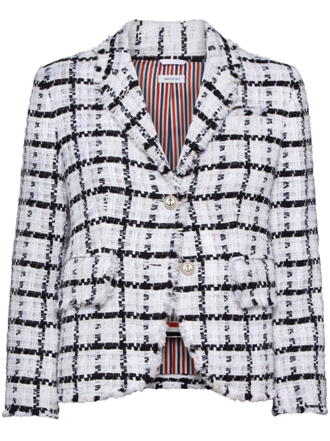 

Thom Browne клетчатый блейзер, белый