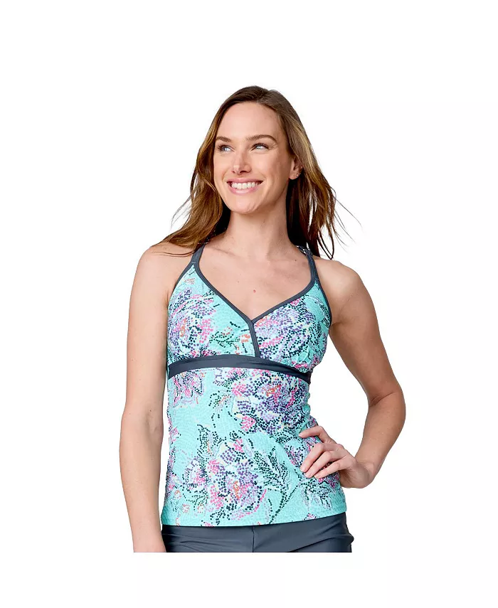 

Женский топ-танкини Macrame Back Free Country, синий