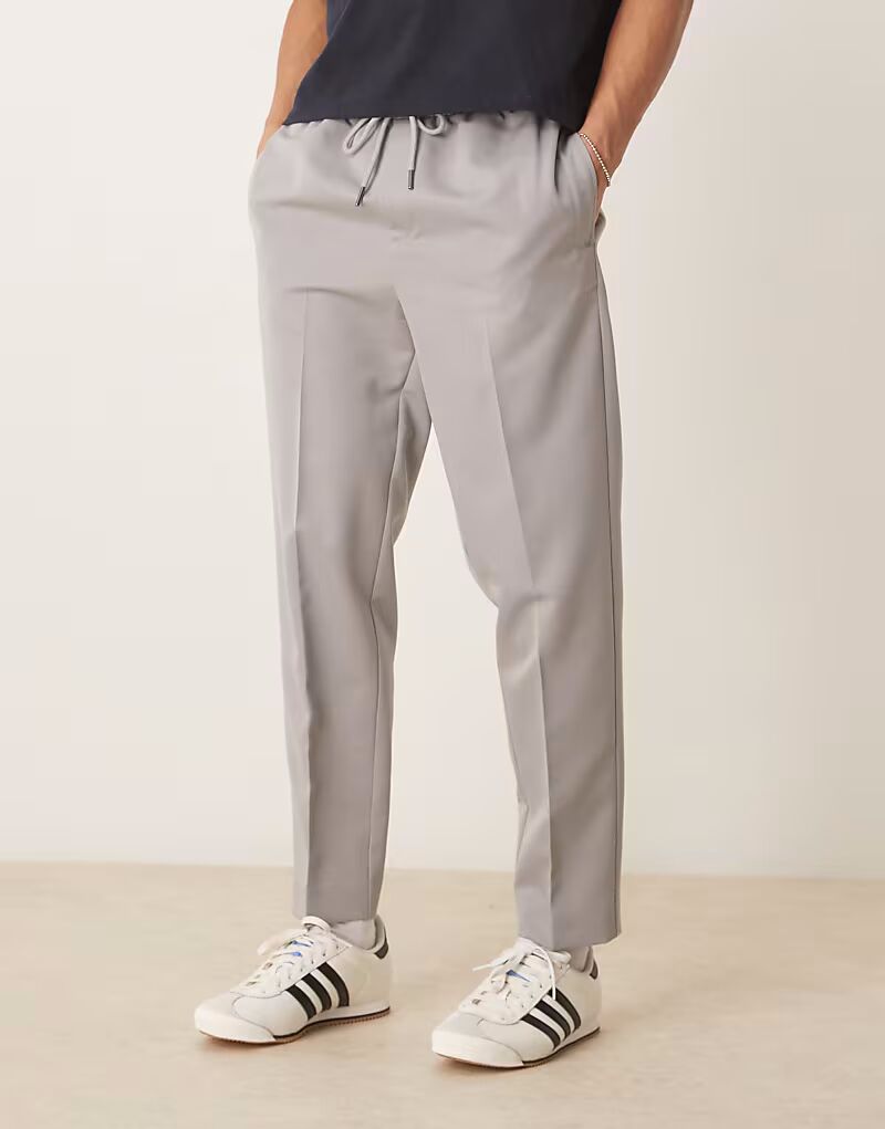 

ASOS DESIGN зауженные книзу брюки серого цвета