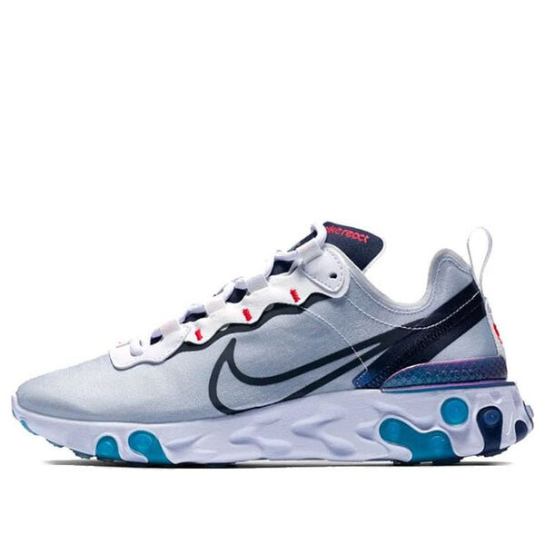 Кроссовки реагируют на элемент 55 Nike, белый