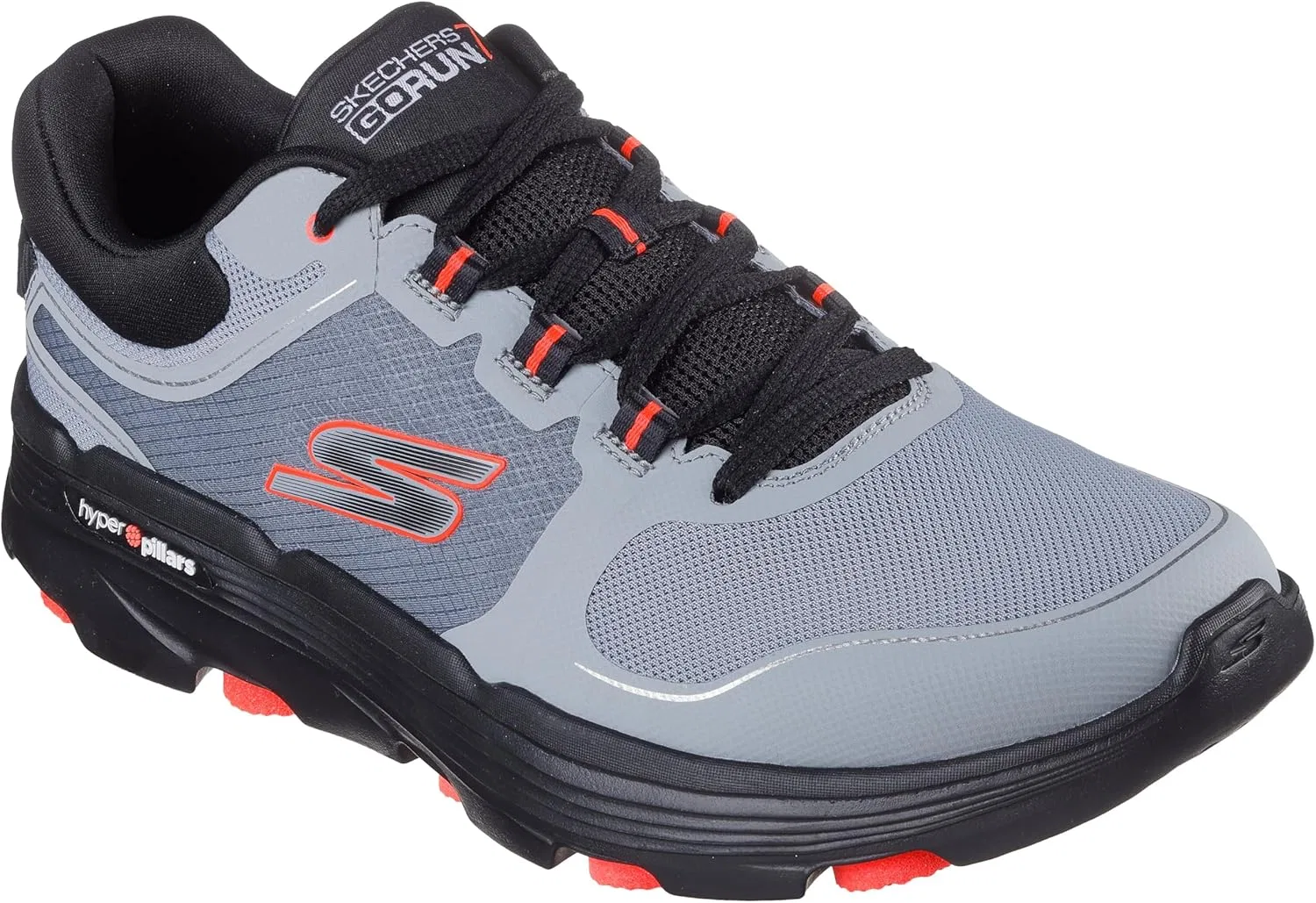 Кроссовки Skechers Herren Go Run 7.0 Full RangeSneaker, Grey And Coral Textile Synthetic