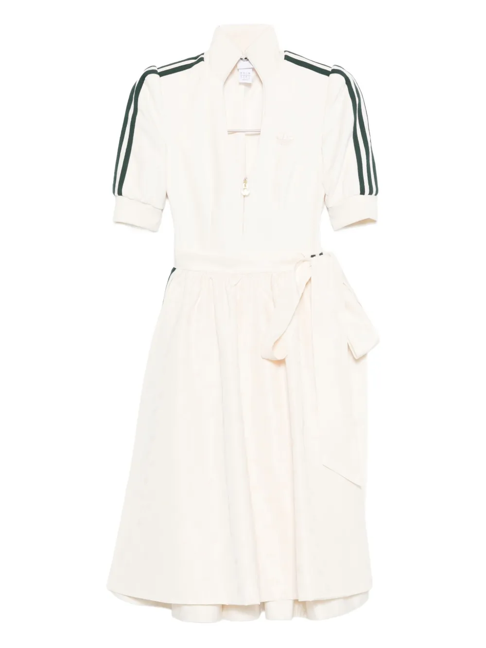 

Миди-платье на молнии с тремя полосками Adidas, белый