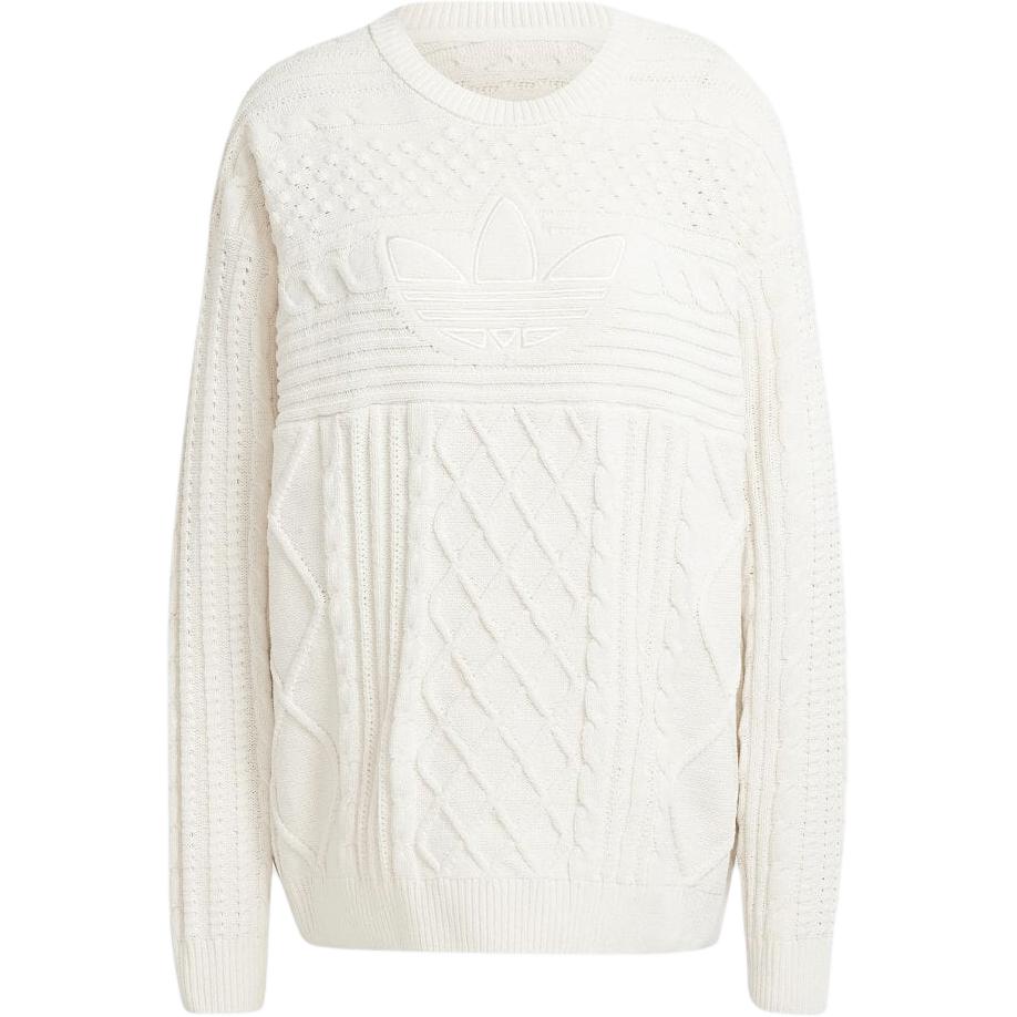 

Свитер Adidas Originals кабельной вязки, цвет Miracle White