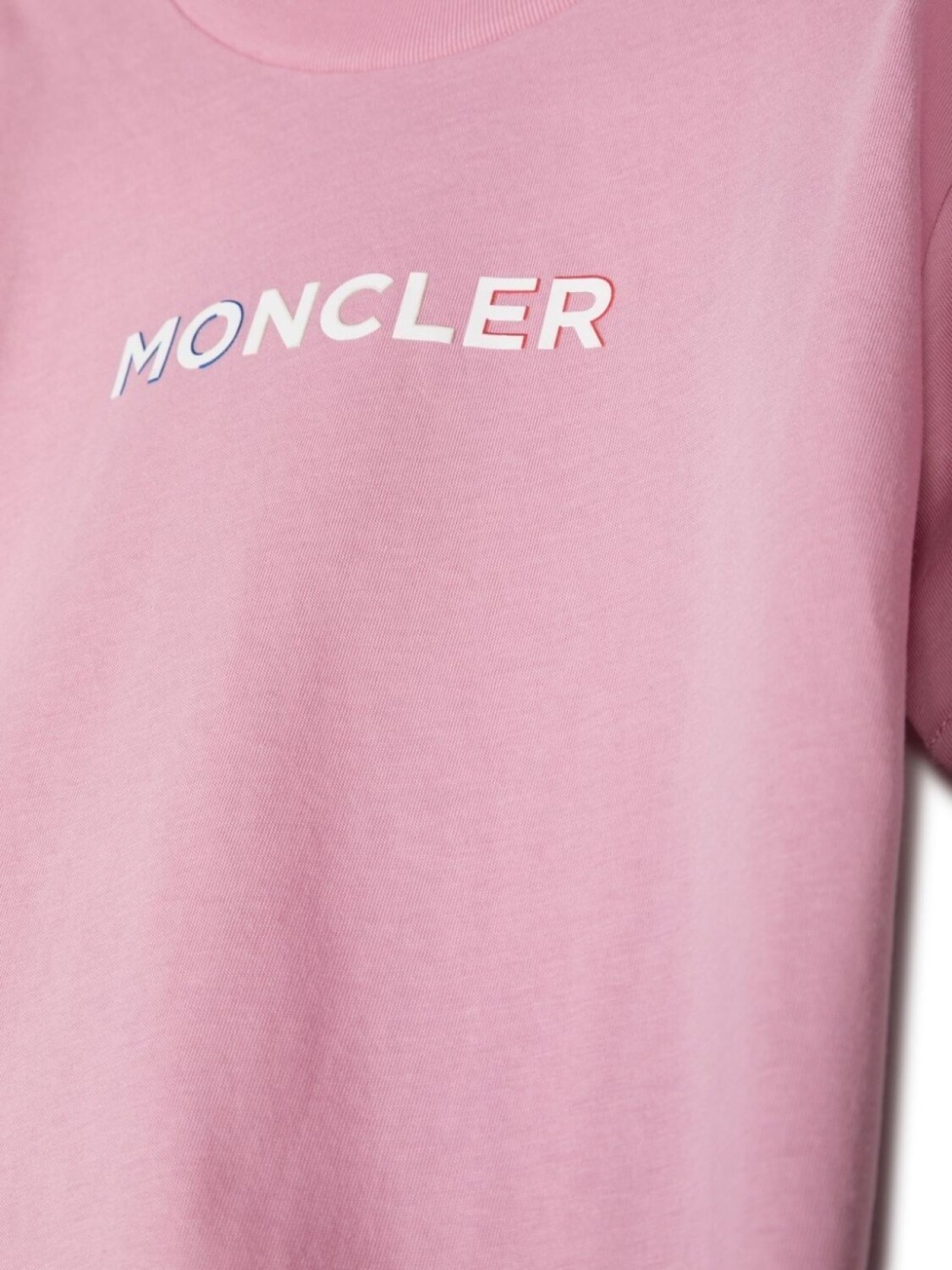 Moncler Enfant футболка с логотипом, розовый — фото 3