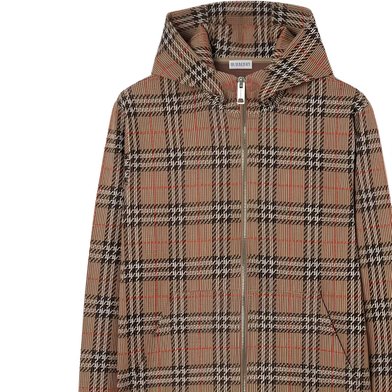Куртка мужская Burberry Nut коричневый на молнии с капюшоном — фото 3