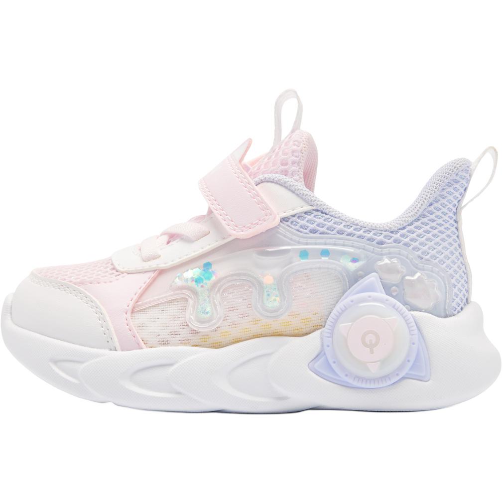 

Низкие, амортизирующие, износостойкие детские туфли для младенцев и малышей QIAODAN, зеленый/розовый