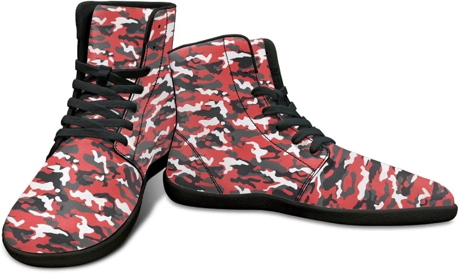 

Высокие кроссовки с камуфляжным дизайном для мужчин - обувь для босоногой ходьбы, ботинки, кроссовки с нулевым перепадом Watdotory, красный