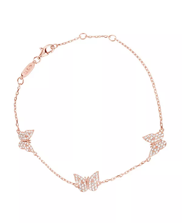 

Браслет-Бабочка из стерлингового серебра с кубическим цирконием от Suzy Levian Suzy Levian New York, rose
